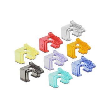 Delock RJ45 Klinke Reparatur Clips, verschiedene Farben, 16 Stück