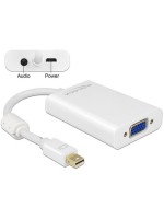 Mini-DisplayPort pour VGA Adapter avec Audio, pour Mac&Windows, Farbe:weiss