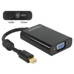 Mini-DisplayPort pour VGA Adapter avec Audio, pour Mac&Windows, Farbe:noir