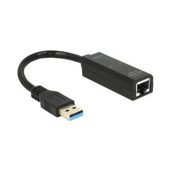 Delock: USB3.0 for LAN Adapter, black, 10/100/1000Mbps,black,Realtek,für Windows Delock: USB3.0 for LAN Adapter, black, 10/100/1000Mbps,black,Realtek,für Windows