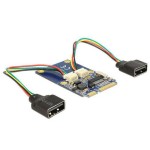 Delock Mini-PCI-Express for 2x USB Adapter, 2x USB2.0 Buchsen, inkl Anschlusscable