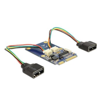Delock Mini-PCI-Express for 2x USB Adapter, 2x USB2.0 Buchsen, inkl Anschlusscable Delock Mini-PCI-Express for 2x USB Adapter, 2x USB2.0 Buchsen, inkl Anschlusscable