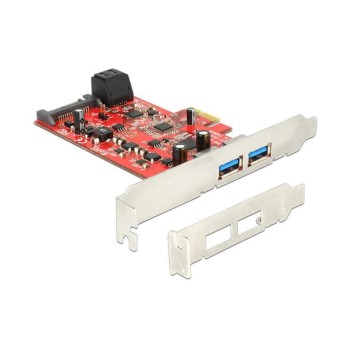 DeLock: 2xSATA + 2xUSB3  PCI-Ex1 Kontroller, with Low Profile Soltblech DeLock: 2xSATA + 2xUSB3  PCI-Ex1 Kontroller, with Low Profile Soltblech