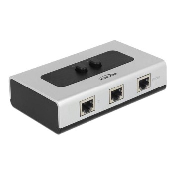 Delock Gigabit LAN Switchbox 2Port manuell, mechanische Umschaltung, bidirektional Delock Gigabit LAN Switchbox 2Port manuell, mechanische Umschaltung, bidirektional