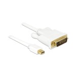 Delock MiniDisplayPort - DVI-D, 2m, Weiss, DVI-D 24+1 Duallink