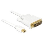 Delock MiniDisplayPort - DVI-D, 5m, Weiss, DVI-D 24+1 Duallink