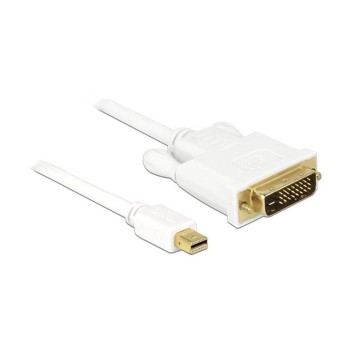 Delock MiniDisplayPort - DVI-D, 5m, Weiss, DVI-D 24+1 Duallink Delock MiniDisplayPort - DVI-D, 5m, Weiss, DVI-D 24+1 Duallink