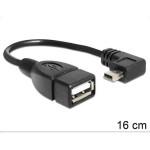 USB OTG Adaptercâble, 11cm, A/Bu-MiniB/St, Datenübertragung zwischen 2 Mobilgeräten