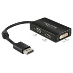 Displayport 1.1 pour HDMI/VGA/DVI Adapter, benötigt DP++ Anschluss, noir