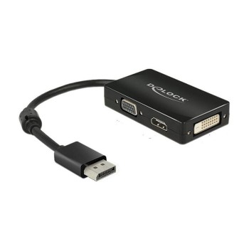 Displayport 1.1 for HDMI/VGA/DVI Adapter, benötigt DP++ Anschluss, black Displayport 1.1 for HDMI/VGA/DVI Adapter, benötigt DP++ Anschluss, black