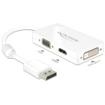 Displayport 1.1 pour HDMI/VGA/DVI Adapter, benötigt DP++ Anschluss, blanc