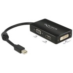 Monitoradapter Mini-DP pour HDMI/DVI-D/VGA, noir, 24cm, nur 1 Monitor Anschluss