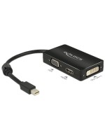 Monitoradapter Mini-DP pour HDMI/DVI-D/VGA, noir, 24cm, nur 1 Monitor Anschluss