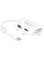 Monitoradapter Mini-DP pour HDMI/DVI-D/VGA, weiss, 24cm, nur 1 Monitor Anschluss