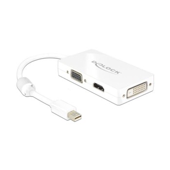 Monitoradapter Mini-DP for HDMI/DVI-D/VGA, weiss, 24cm, nur 1 Monitor Anschluss Monitoradapter Mini-DP for HDMI/DVI-D/VGA, weiss, 24cm, nur 1 Monitor Anschluss