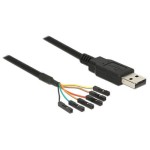 Delock 1.8m USB-Seriel TTL Kabel, 6Pin,3.3V, Chipset: FTDI 232RL,Buchse einzeln steckbar