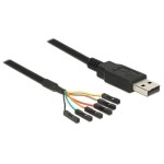 Delock 1.8m USB-Seriel TTL câble, 6Pin, 5V, Chipset: FTDI 232RL,Buchse einzeln steckbar