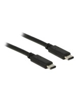 USB2.0-Kabel TypC-TypC: 1m, schwarz, max. 480Mbps, Typ-C Stecker beidseitig