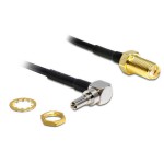 Pigtail Coax câble: SMA-Buchse-CRC9-Stecker, 20cm, low-loss, pour GSM/3G/4GAnt. 90øgew.