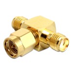 SMA-Stecker pour 2xSMA-Buchse, T-Stück, pour GSM/3G/4G LTE Antennencâbleadapter