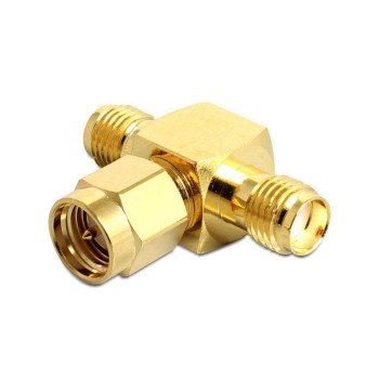 SMA-Stecker for 2xSMA-Buchse, T-Stück, forGSM/3G/4G LTE Antennencableadapter SMA-Stecker for 2xSMA-Buchse, T-Stück, forGSM/3G/4G LTE Antennencableadapter