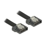 Delock Câble SATA3 noir, clip, flexible, 10 cm
