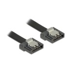 Delock Câble SATA3 noir, clip, flexible, 20 cm