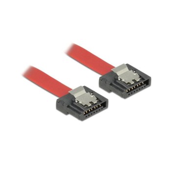 Delock SATA-3 cable 30 cm, Metall Clip, 6 Gbps, extrem flexibel, red Delock SATA-3 cable 30 cm, Metall Clip, 6 Gbps, extrem flexibel, red