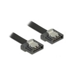 Delock Câble SATA3 noir, clip, flexible, 30 cm