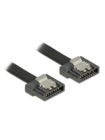 Delock SATA-3 cable 30 cm, Metall Clip, 6 Gbps, extrem flexibel, black 