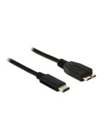 Delock USB3.1 cable MicroB St. - Typ-C St., 1m, 10Gbps, Gen2, black