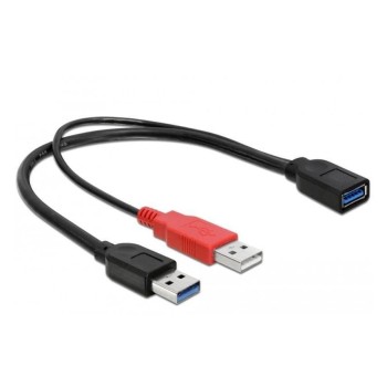 USB3.0 Y-Kabel Typ 2xA auf 1x A Buchse,30cm, zur erweiterten Stromversorgung USB3.0 Y-Kabel Typ 2xA auf 1x A Buchse,30cm, zur erweiterten Stromversorgung