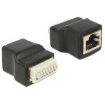 Delock RJ45 Buchse Terminalblock 8Pins, mit Drucktasten