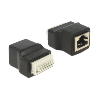 Delock RJ45 Buchse Terminalblock 8Pins, mit Drucktasten