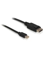 Delock Mini-DP auf DP, 1m, V1.2, 4K support, Mini-Displayport zu Displayport, schwarz