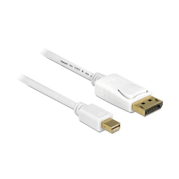 Delock Mini-DP auf DP, 1m, V1.2, 4K support, Mini-Displayport for Displayport, white Delock Mini-DP auf DP, 1m, V1.2, 4K support, Mini-Displayport for Displayport, white
