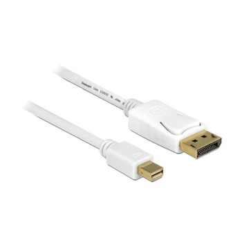 Delock Mini-DP auf DP, 3m, V1.2, 4K support, Mini-Displayport for Displayport, white Delock Mini-DP auf DP, 3m, V1.2, 4K support, Mini-Displayport for Displayport, white