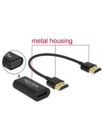 Monitoradapter HDMI-A zu VGA-Bu schwarz, HDMI-A Stecker zu VGA 15pin Buchse