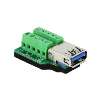 Delock Terminalblock USB3.0 Buchse with Pad, 16 Pin Terminalblock, Pitch 3.81 Delock Terminalblock USB3.0 Buchse with Pad, 16 Pin Terminalblock, Pitch 3.81