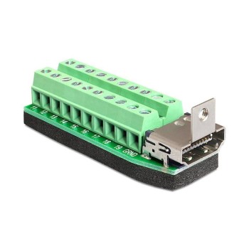Delock Terminalblock HDMI Buchse, 20 Pin, Pitch 3.81, with Pad
