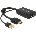 Monitoradapter HDMI for DP1.2, black, HDMI-Stecker auf DP-Buchse,aktiv,4K