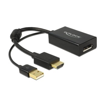 Monitoradapter HDMI for DP1.2, black, HDMI-Stecker auf DP-Buchse,aktiv,4K Monitoradapter HDMI for DP1.2, black, HDMI-Stecker auf DP-Buchse,aktiv,4K