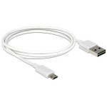 USB2.0-câble Easy A-MicroB: 1m, blanc, Beide Stecker beidseitig einsteckbar