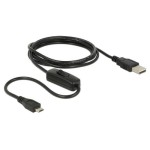 Delock USB Micro-B câble, Ein/Aus Schalter, 1.5m, ideal pour USB Endgeräte