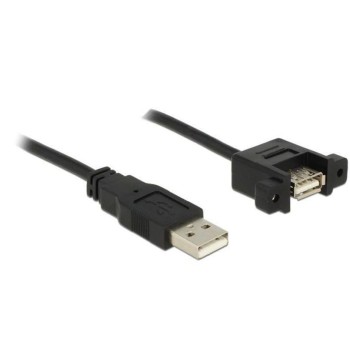 USB2.0-Kabel A-A: 1m, zum einseitig Einbau, Stecker-Buchse, mit Schrauben USB2.0-Kabel A-A: 1m, zum einseitig Einbau, Stecker-Buchse, mit Schrauben