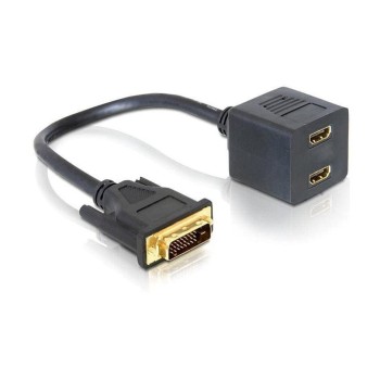 Delock Monitorsplitter DVI-D for 2xHDMI, Duallink DVI-D, passiv Delock Monitorsplitter DVI-D for 2xHDMI, Duallink DVI-D, passiv