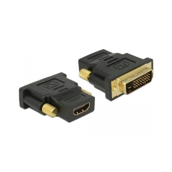 Adapter DVI-I Stecker auf HDMI Buchse, Duallink 24+1, noir, vergoldet Adapter DVI-I Stecker auf HDMI Buchse, Duallink 24+1, noir, vergoldet