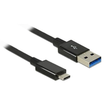 Delock USB3.1 cable A-Stecker - Typ-C St., 1m, 10Gbps, Gen2, black , Premium