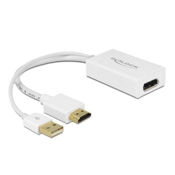 Monitoradapter HDMI for DP1.2, white, HDMI-Stecker auf DP-Buchse,aktiv,4K support Monitoradapter HDMI for DP1.2, white, HDMI-Stecker auf DP-Buchse,aktiv,4K support
