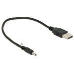 USB2.0-Stromcâble A-5VOLT 3mm Strom, 27cm, noir 3mm/1.1mm